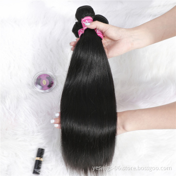 Yeswig Wholesale12a 10a Grade Peruvian Hair Straight Virgin Silky Straight Wave Cuticle Aligned Virgin Human Hair Extension